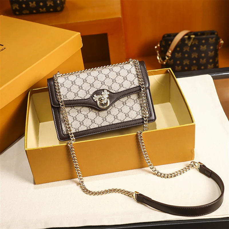 100% Full Genuine Leather Chain Bags 2021 New Fashion Single Shoulder Messenger Bag Luxury Designer Purses and Handbags Channels
100% Full Genuine Leather Chain Bags 2021 New Fashion Single Shoulder Messenger Bag Luxury Designer Purses and Handbags Channels