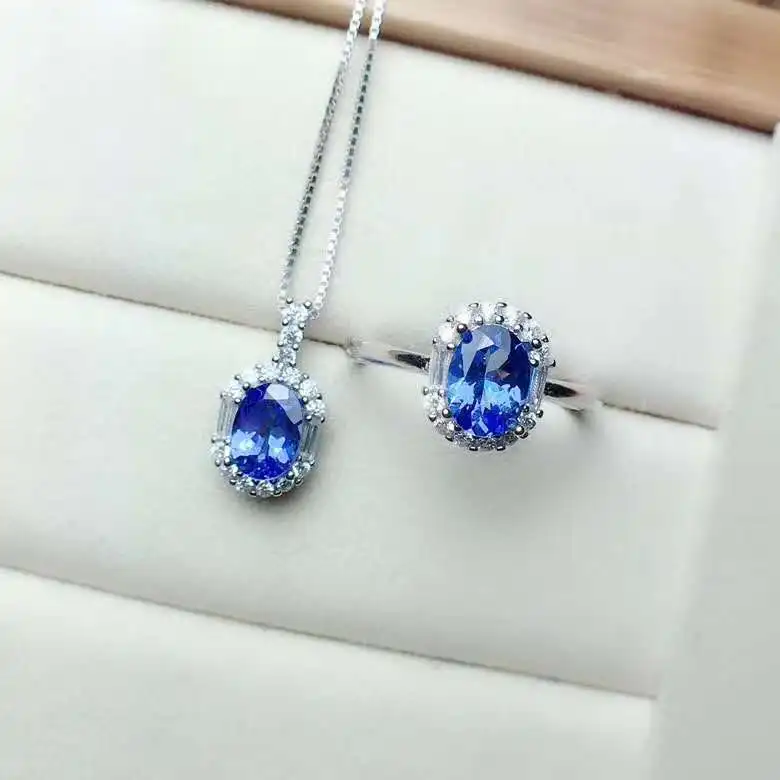 Real Natural Tanzanite jewelry set Natural Real Tanzanite 925 sterling silver 1pc pendant,1pc ring
Real Natural Tanzanite jewelry set Natural Real Tanzanite 925 sterling silver 1pc pendant,1pc ring