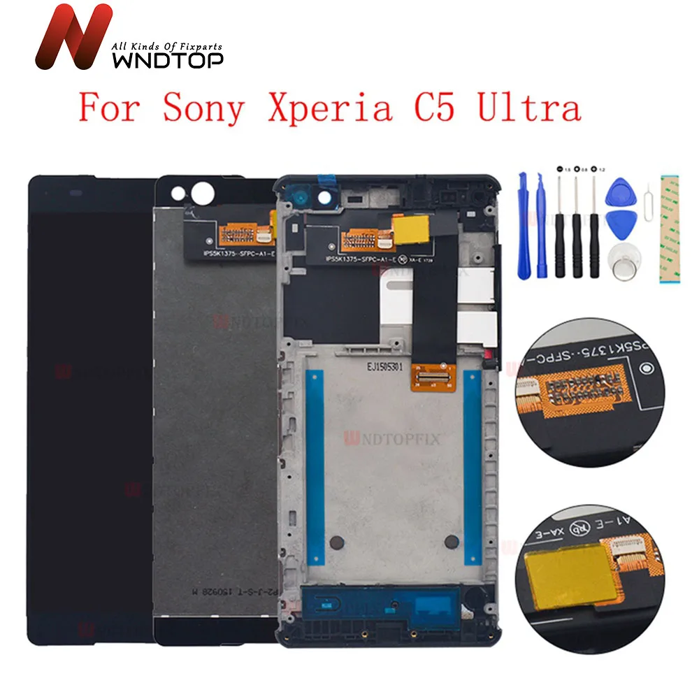 ЖК-дисплей в сборе для Sony Xperia C5 Ultra E5506 E5533 E5563 E5553 6 0 дюйма сенсорный экран