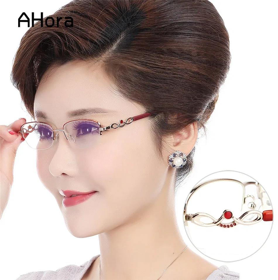 Ahora Lady's Crystal Reading Glasses 2020 Fashion Ultralight Half Business Presbyopic Eyeglasses Optical Spectacle +1.0to+4.0
Ahora Lady's Crystal Reading Glasses 2020 Fashion Ultralight Half Business Presbyopic Eyeglasses Optical Spectacle +1.0to+4.0