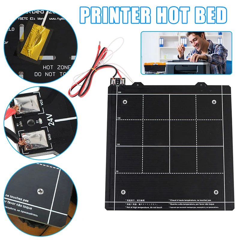 3D Printer Magnetic Heated Bed Heat Resistant 24V 3D Printer Parts for Ender-3 EM88 
3D Printer Magnetic Heated Bed Heat Resistant 24V 3D Printer Parts for Ender-3 EM88