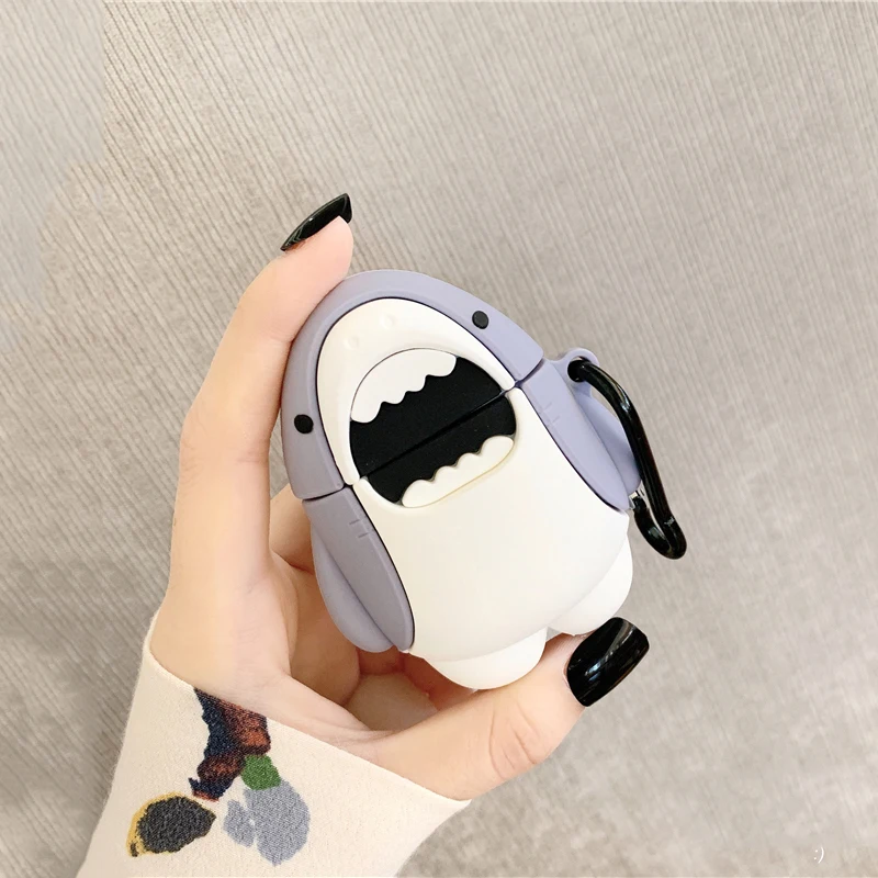 Cartoon Shark Airpods Case Soft Silicone Novelty AnimeWireless Bluetooth Headset Protective Cover
Cartoon Shark Airpods Case Soft Silicone Novelty AnimeWireless Bluetooth Headset Protective Cover
