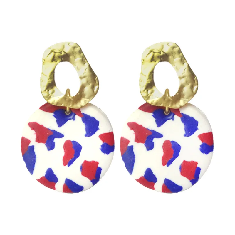 Minar Charming Polymer Clay Red Blue White Love Heart Circle Dangle Earring for Women Delicate Hollow Handmade Earring Jewelry
Minar Charming Polymer Clay Red Blue White Love Heart Circle Dangle Earring for Women Delicate Hollow Handmade Earring Jewelry
