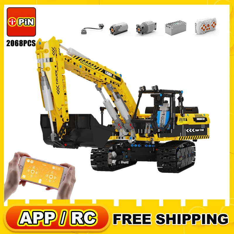 Remote Control Excavator City Engineering Truck Vehicle Building Blocks App Rc Car Forklift Crane Moc Bricks Toys Boys
Remote Control Excavator City Engineering Truck Vehicle Building Blocks App Rc Car Forklift Crane Moc Bricks Toys Boys