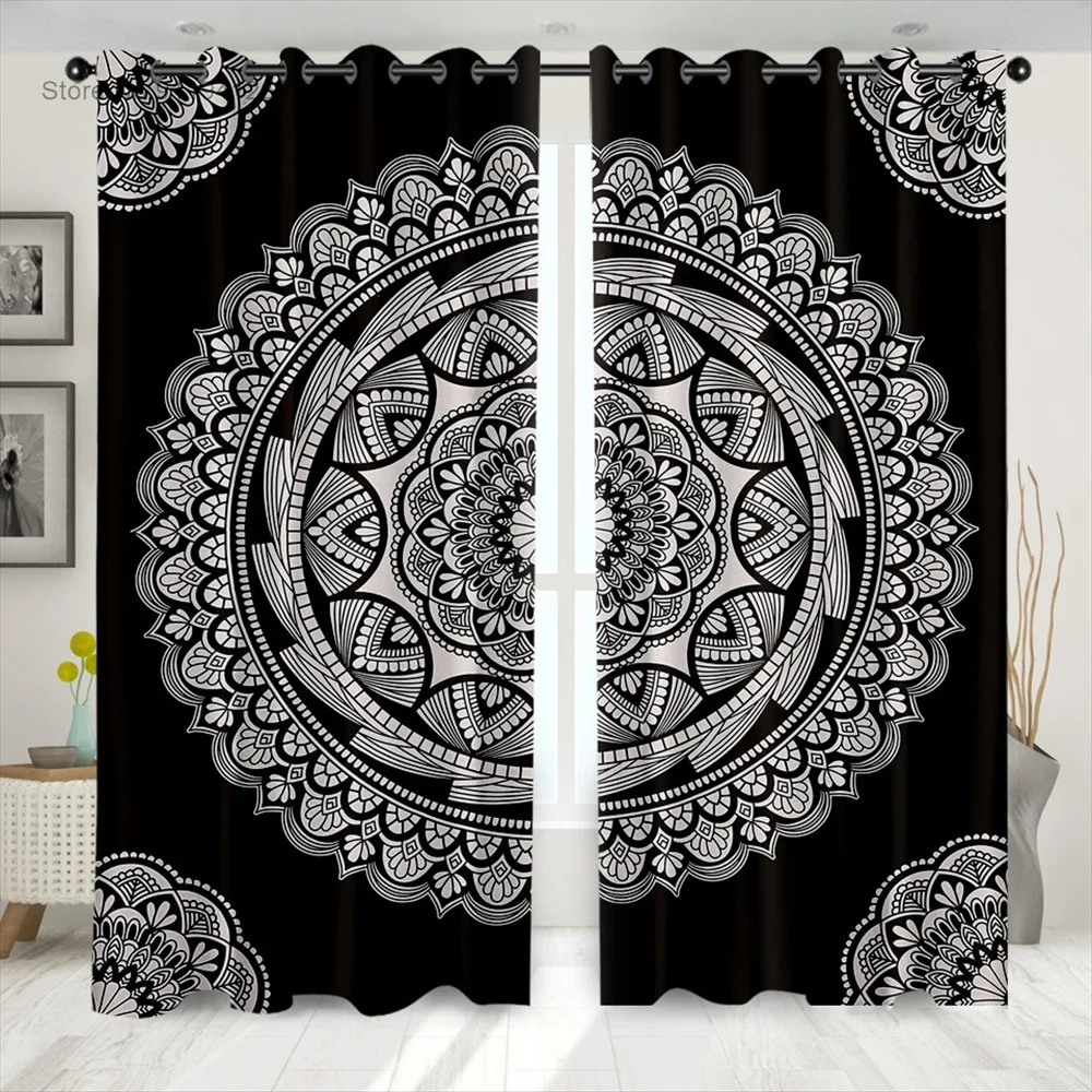Retro Indian Mandala Blackout Curtain Moroccan Bedroom Polyester Fabric Window Drapes for Living Room Decor 160x160cm Size
Retro Indian Mandala Blackout Curtain Moroccan Bedroom Polyester Fabric Window Drapes for Living Room Decor 160x160cm Size