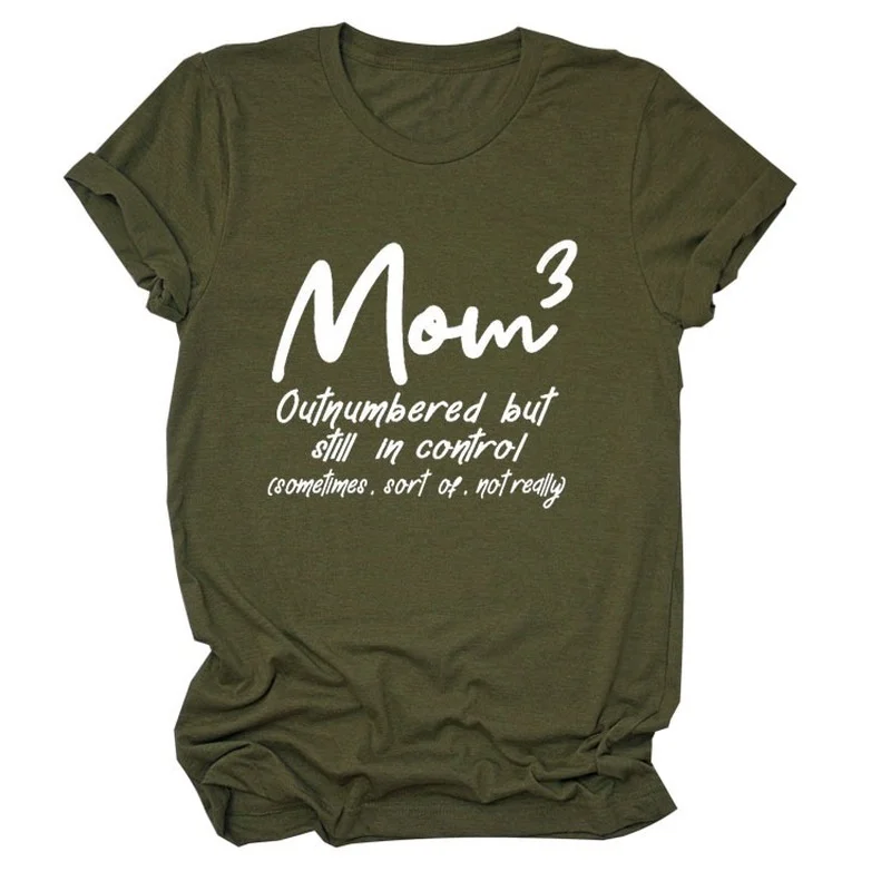 Mom Outnumbered Letter Print Women T Shirt Short Sleeve O Neck Loose Women Tshirt Ladies Tee Shirt Tops Clothes Camisetas Mujer
Mom Outnumbered Letter Print Women T Shirt Short Sleeve O Neck Loose Women Tshirt Ladies Tee Shirt Tops Clothes Camisetas Mujer