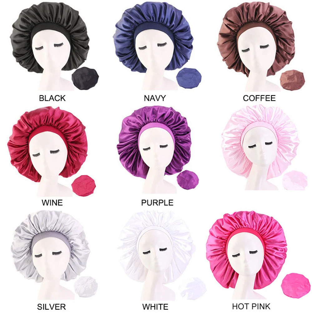 1Pc Extra Large Satin Silky Bonnet Sleep Cap with Premium Elastic Band Women Solid Color Head Wrap Brimmed Nightcap Night Hat
1Pc Extra Large Satin Silky Bonnet Sleep Cap with Premium Elastic Band Women Solid Color Head Wrap Brimmed Nightcap Night Hat