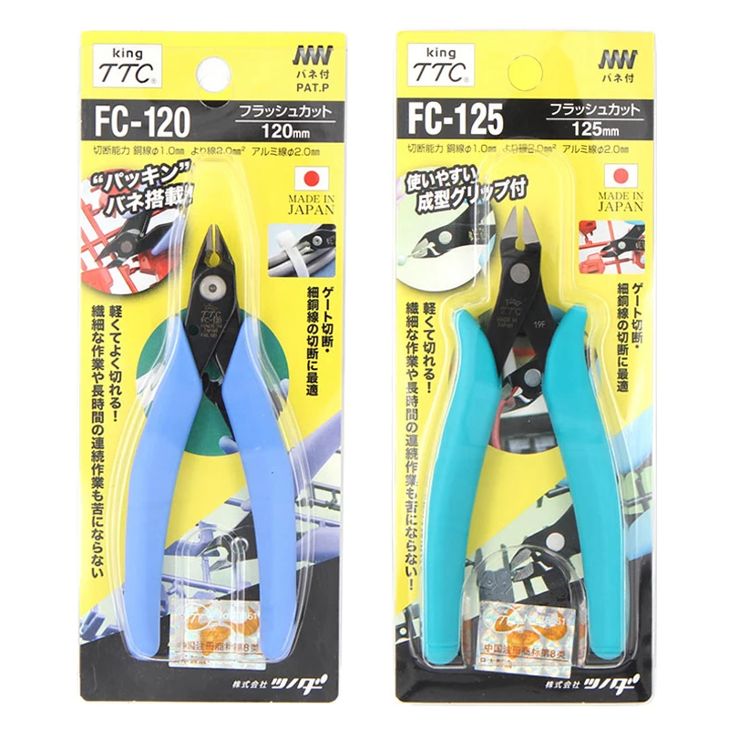 Japan King TTC Mini Diagonal Pliers FC-120, FC-125 Electronic Repair Jewelry Processing Tools for Cutting Metal Pins, Plastic
Japan King TTC Mini Diagonal Pliers FC-120, FC-125 Electronic Repair Jewelry Processing Tools for Cutting Metal Pins, Plastic