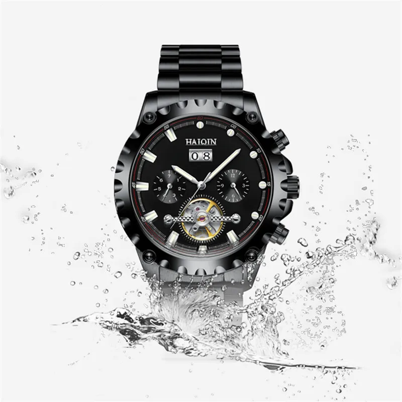 2020 haiqin men Watch Luminous Tourbillon Waterproof Mechanical Watches Luxury Brand sport Male Clock otomatik erkek kol saati 
2020 haiqin men Watch Luminous Tourbillon Waterproof Mechanical Watches Luxury Brand sport Male Clock otomatik erkek kol saati