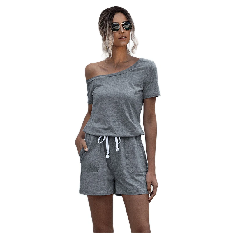 QRWR Fashion Summer Women Jumpsuit 2020 Off-Shoulder Short Sleeve Casual Jumpsuit for Ladies Pocket Rompers Womens Jumpsuit
QRWR Fashion Summer Women Jumpsuit 2020 Off-Shoulder Short Sleeve Casual Jumpsuit for Ladies Pocket Rompers Womens Jumpsuit