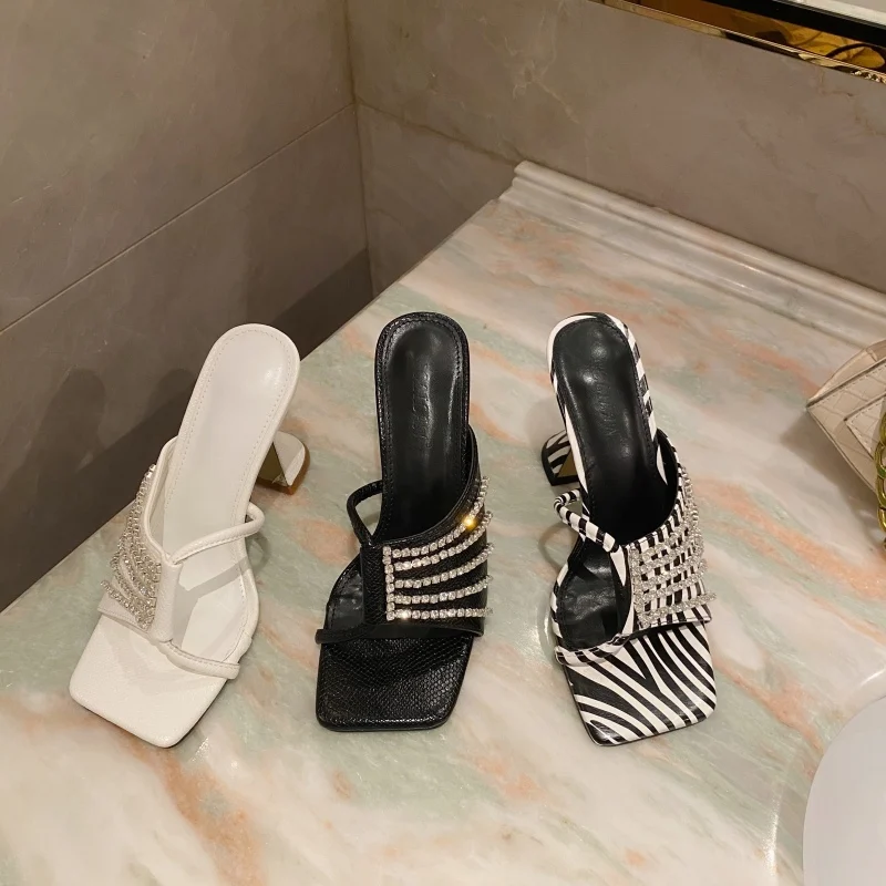 Slippers Women Summer Luxury 2021 New Sexy Square Toe High Heels Crystal Outer Wear Stiletto Muller Sandals And Slippers Women
Slippers Women Summer Luxury 2021 New Sexy Square Toe High Heels Crystal Outer Wear Stiletto Muller Sandals And Slippers Women