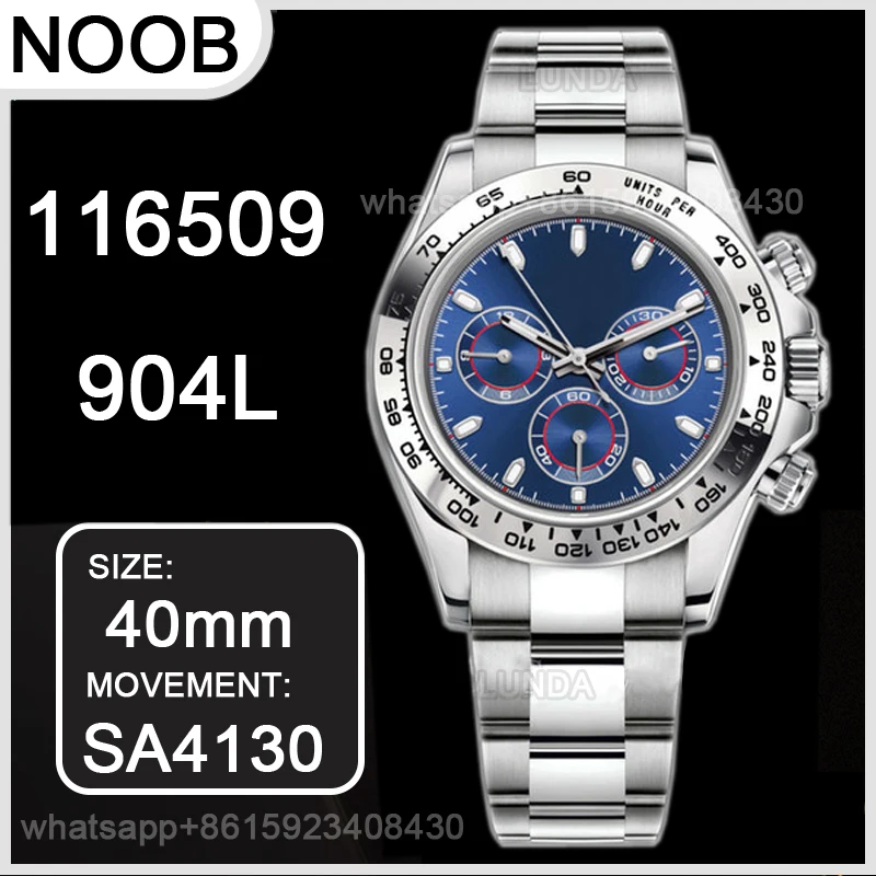 Men's Chronograph Watch Daytona 116509 Noob Best Edition 904L Stainless Steel Case and Bracelet 1:1 SA4130 AAA Watch Replica
Men's Chronograph Watch Daytona 116509 Noob Best Edition 904L Stainless Steel Case and Bracelet 1:1 SA4130 AAA Watch Replica