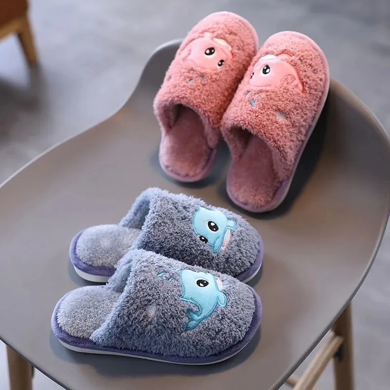 Cute Cartoon Little Whale Slippers Children's Cotton Slippers For Boys Girls Indoor Plush Baby Parent-Child Cotton Shoes
Cute Cartoon Little Whale Slippers Children's Cotton Slippers For Boys Girls Indoor Plush Baby Parent-Child Cotton Shoes