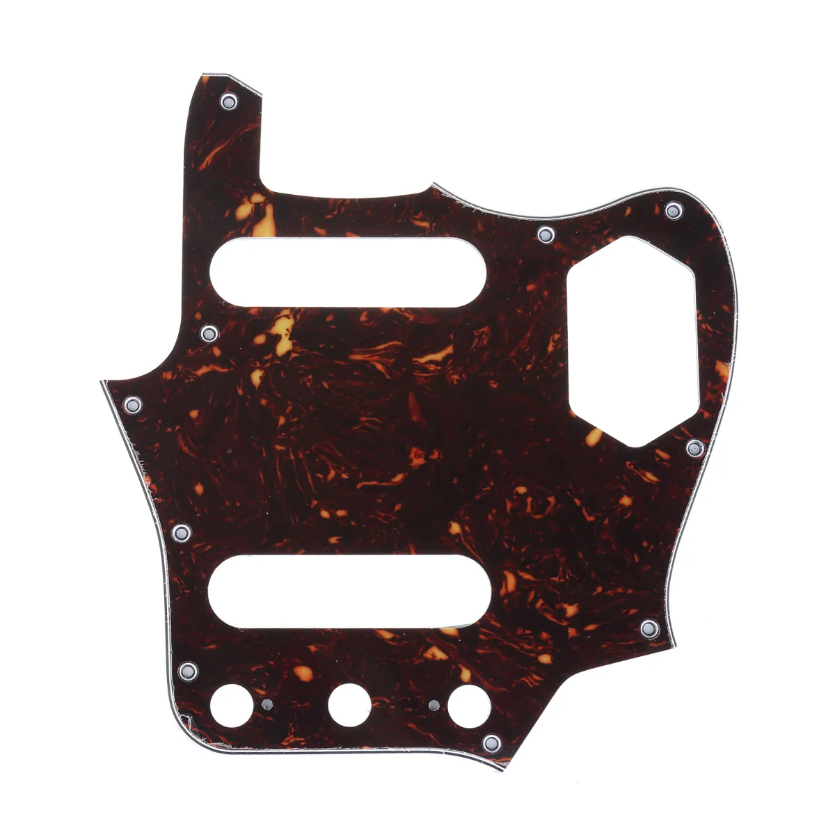 

Musiclily Pro 10-Hole Guitar Pickguard for JPN Fender Japan Jaguar, 4Ply Tortoise Shell