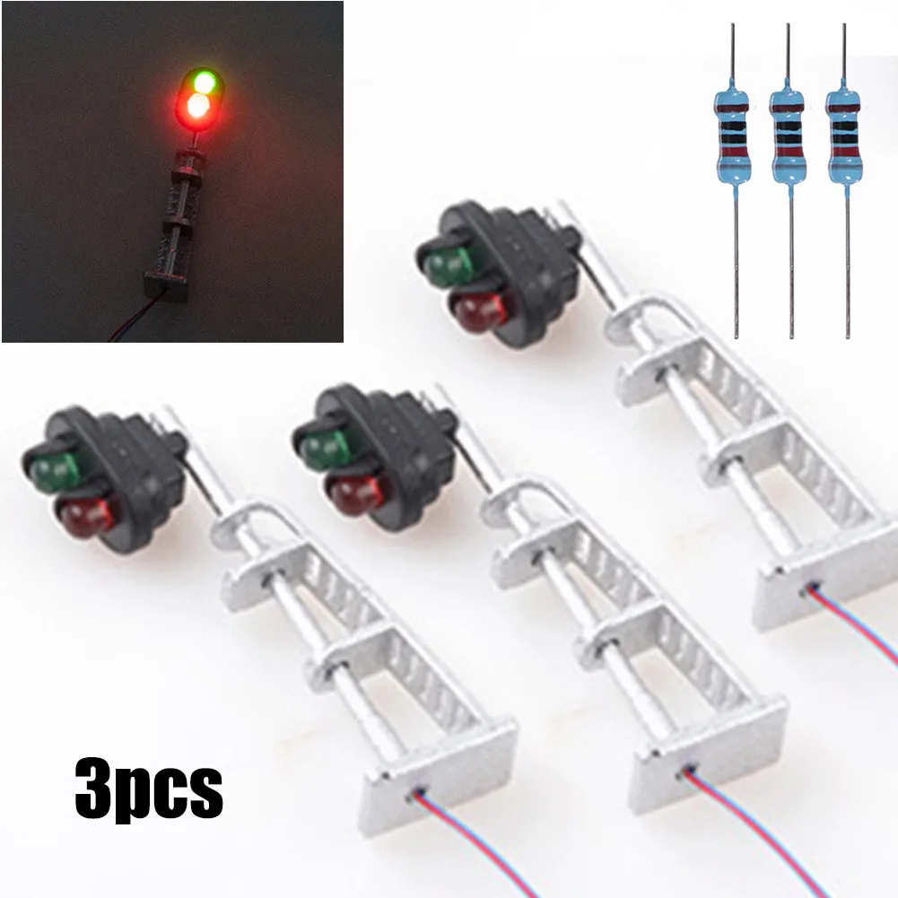 3pcs Model Railroad N Scale 1:87 Track Signals 2-LEDs Green Red Block Lights Train Railroad Decoration Building Landscape Toys
3pcs Model Railroad N Scale 1:87 Track Signals 2-LEDs Green Red Block Lights Train Railroad Decoration Building Landscape Toys