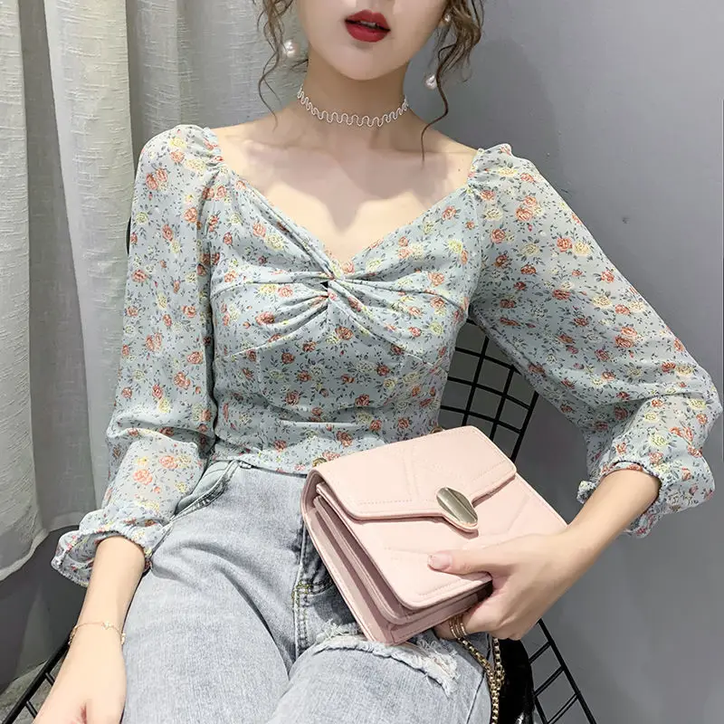 Fashion Cotton T Shirts Women 2021 Spirng Summer Puff Long Sleeve Floral Print T-shirt Elegant Slim Female Elastic Tshirt 117
Fashion Cotton T Shirts Women 2021 Spirng Summer Puff Long Sleeve Floral Print T-shirt Elegant Slim Female Elastic Tshirt 117