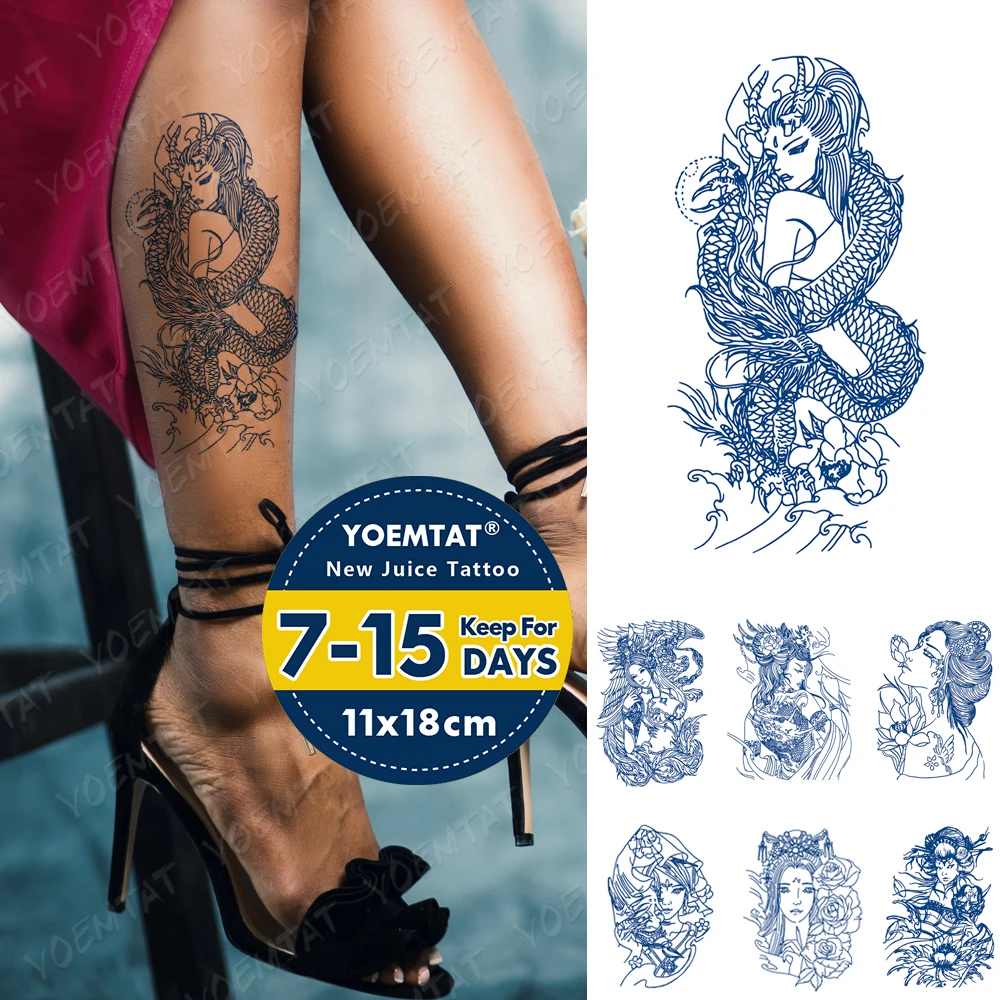 Juice Ink Lasting Waterproof Temporary Tattoo Sticker Dragon Girl Angel Beauty Flash Tatoo Female Arm Thigh Body Art Fake Tatto
Juice Ink Lasting Waterproof Temporary Tattoo Sticker Dragon Girl Angel Beauty Flash Tatoo Female Arm Thigh Body Art Fake Tatto