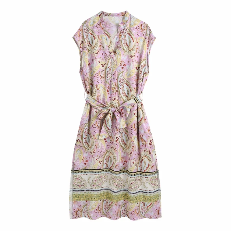 Summer Women Placement Print V Neck Sashes Side Slit Midi Dress Female Raglan Sleeve Clothes Casual Lady Loose Vestido D8151
Summer Women Placement Print V Neck Sashes Side Slit Midi Dress Female Raglan Sleeve Clothes Casual Lady Loose Vestido D8151