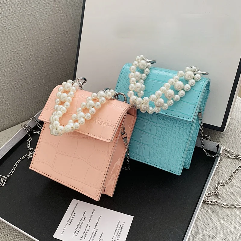 Women's Mini White Bag Simple Crocodile Pattern Ladies Shoulder Crossbody Bags Fashion Female Handbags with Pearls Clutch Purses
Women's Mini White Bag Simple Crocodile Pattern Ladies Shoulder Crossbody Bags Fashion Female Handbags with Pearls Clutch Purses