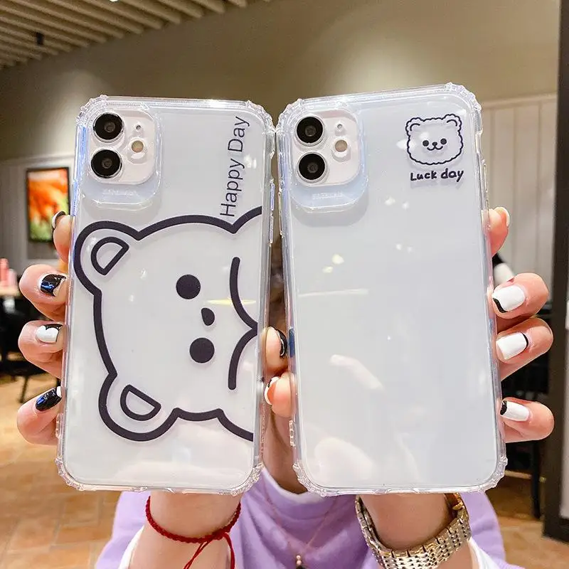 Cute Cartoon Bear Phone Case Clear Shockproof Lens Protection Cover For iPhone 11 12 13 Pro Max Mini iPhone X XS XR 7 8 6 Plus
Cute Cartoon Bear Phone Case Clear Shockproof Lens Protection Cover For iPhone 11 12 13 Pro Max Mini iPhone X XS XR 7 8 6 Plus