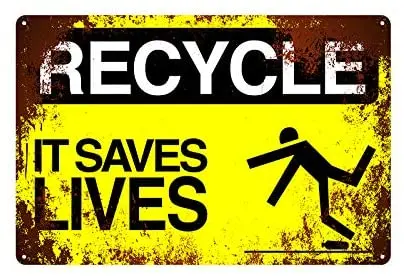 Recycle It Saves Lives Bar Cafe Home Oil Station Garage Kitchen Farm Countryside Vintage Retro Tin Signs
Recycle It Saves Lives Bar Cafe Home Oil Station Garage Kitchen Farm Countryside Vintage Retro Tin Signs