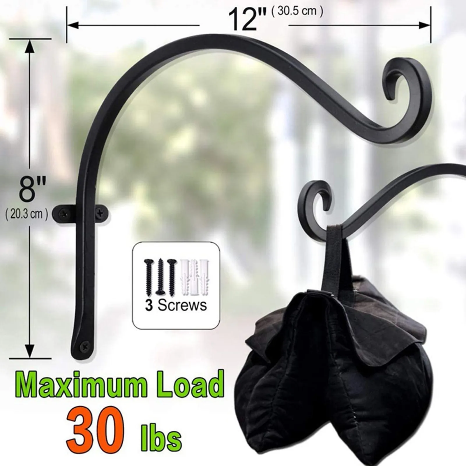 2PC Metal Plant Hanging Bracket Hook Sturdy Wall Plant Hangers Indoor Outdoor pot hanger for wall decoration courtyard garden
2PC Metal Plant Hanging Bracket Hook Sturdy Wall Plant Hangers Indoor Outdoor pot hanger for wall decoration courtyard garden