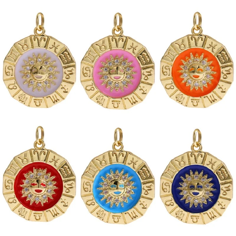 Meibeads Twelve Constellation Compass Enamel Pendant for Jewelry Making Fashion Retro Zircon Charm Diy Necklace Accessories 1 Pc
Meibeads Twelve Constellation Compass Enamel Pendant for Jewelry Making Fashion Retro Zircon Charm Diy Necklace Accessories 1 Pc