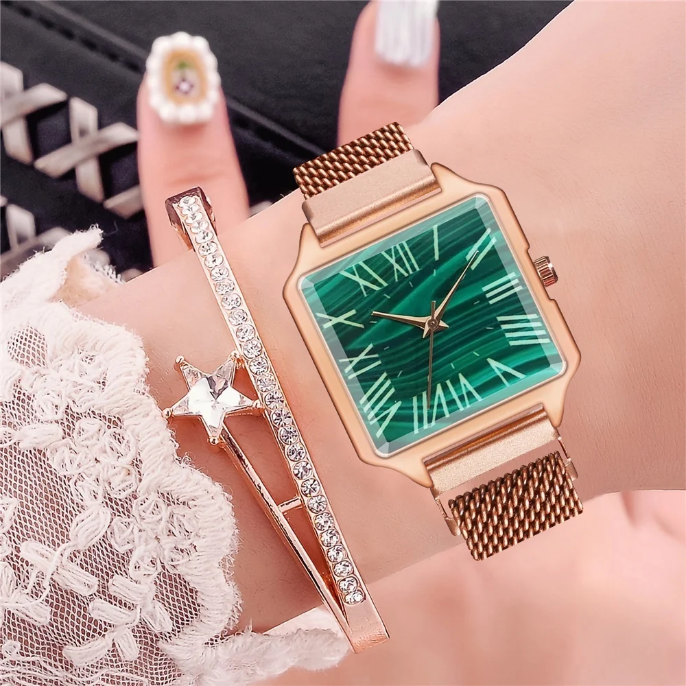 Fashion Women Watch Magnet Clasp Square Quartz Wristwatches Women Gift Clock Zegarek Damski
Fashion Women Watch Magnet Clasp Square Quartz Wristwatches Women Gift Clock Zegarek Damski