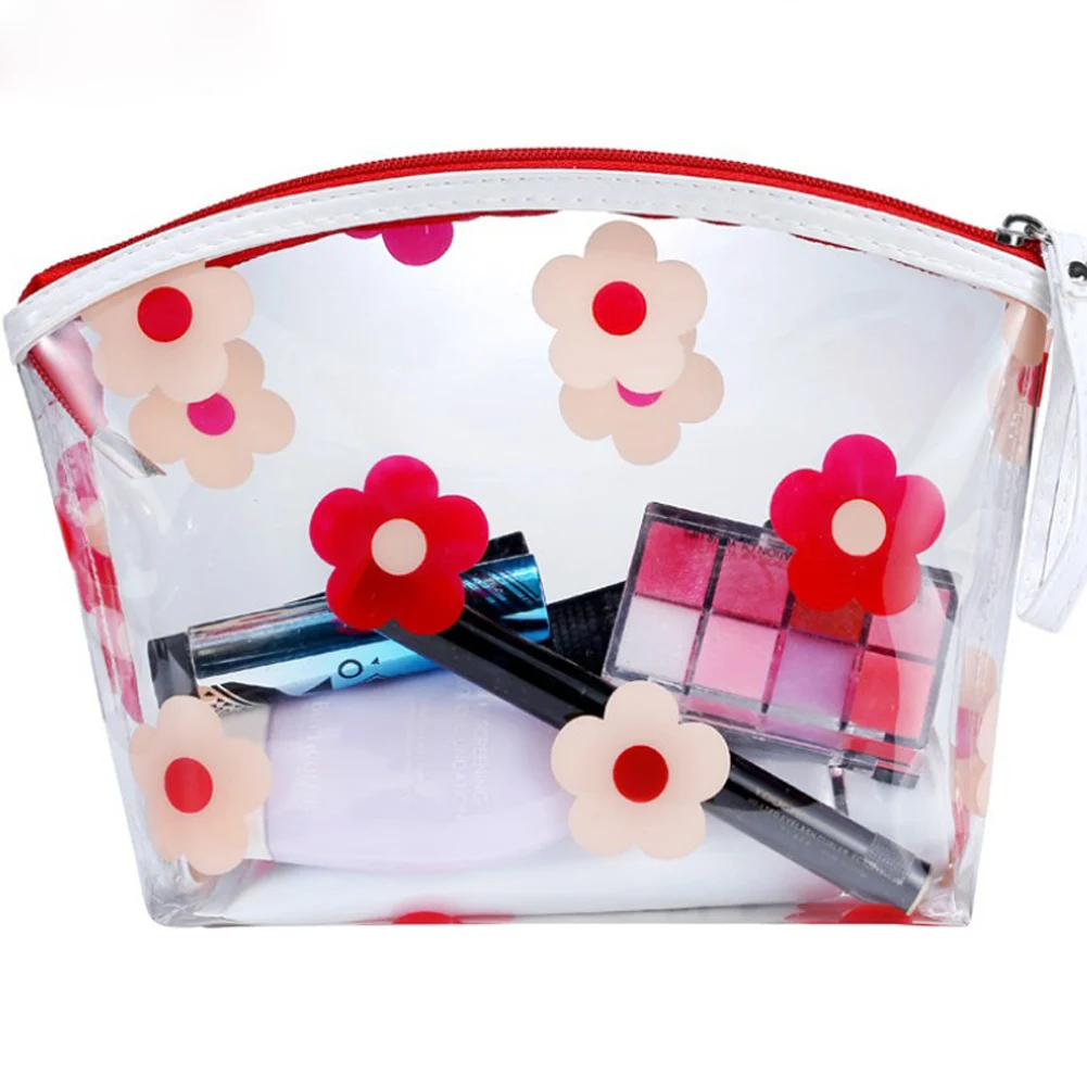 Transparent Cosmetic Bag Women Travel Waterproof Makeup Bags Sweet PVC Toiletries Organizer Case Floral Print Make Up Pouch
Transparent Cosmetic Bag Women Travel Waterproof Makeup Bags Sweet PVC Toiletries Organizer Case Floral Print Make Up Pouch