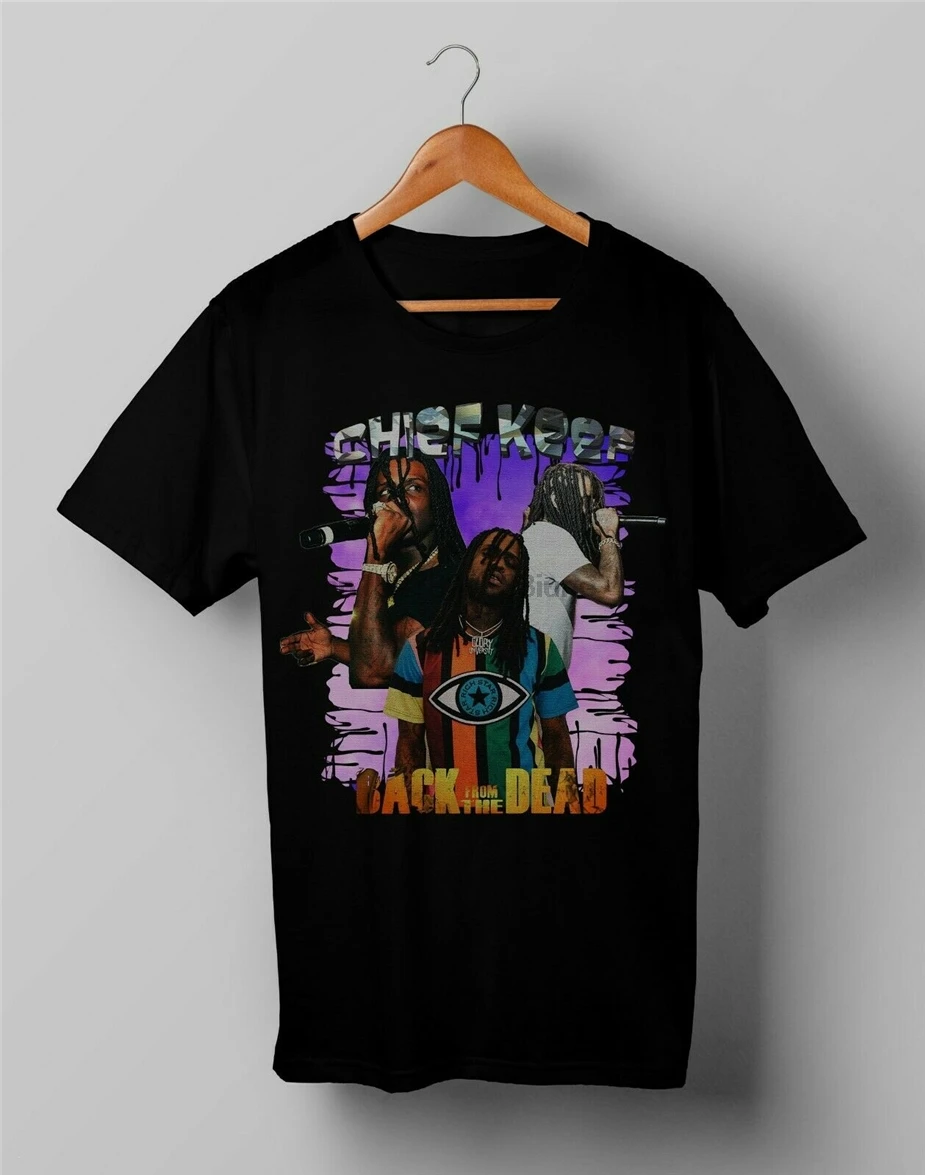 Винтаж Chief Keef Back To Dead хип хоп футболка Размеры s m l Xl 2Xl стильная на заказ|Мужские