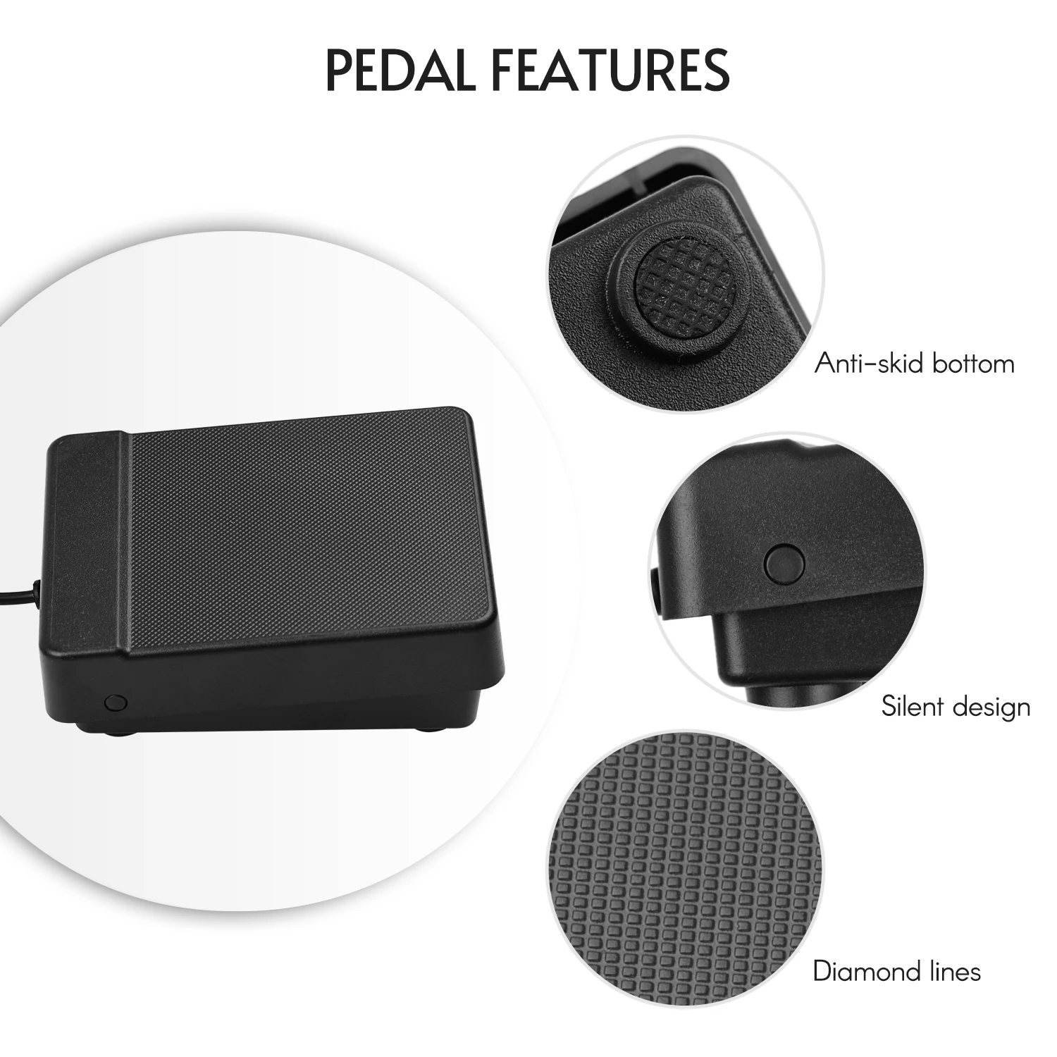 3.5mm Interface Compact Sustain Pedal Universal Dual Pedal for Musical Instruments
3.5mm Interface Compact Sustain Pedal Universal Dual Pedal for Musical Instruments