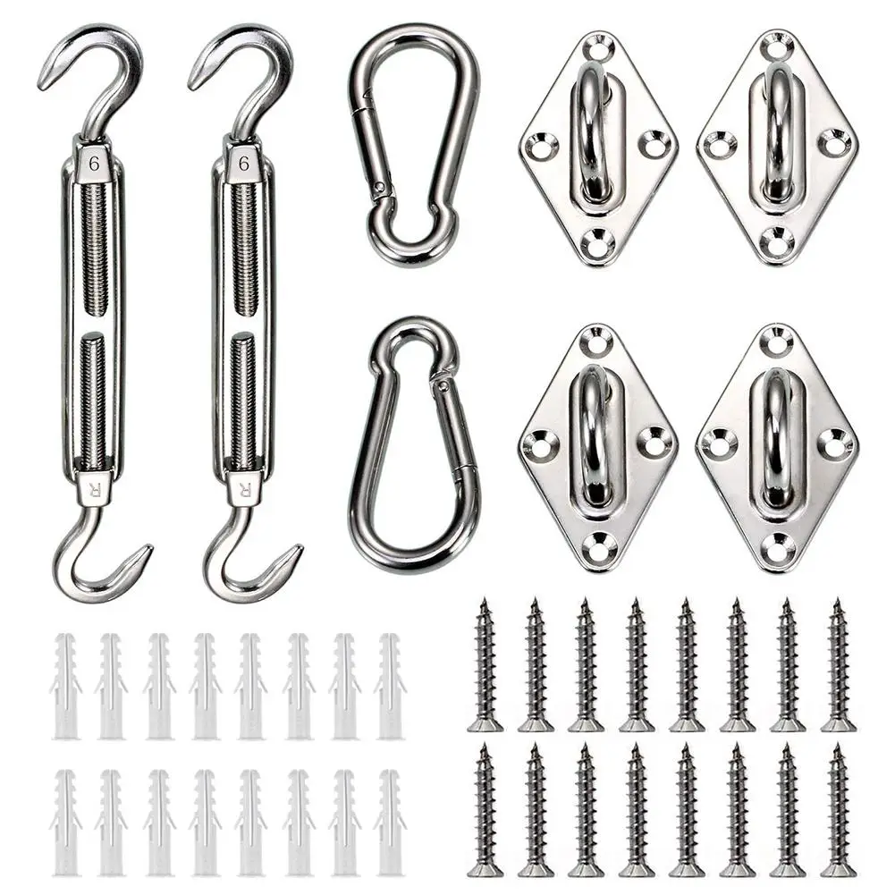 40 Pcs/set 6 In Heavy Duty Sun Shade Sail Hardware Kit For Rectangle Square Sun Shade Sails Shade Sail Accessories
40 Pcs/set 6 In Heavy Duty Sun Shade Sail Hardware Kit For Rectangle Square Sun Shade Sails Shade Sail Accessories