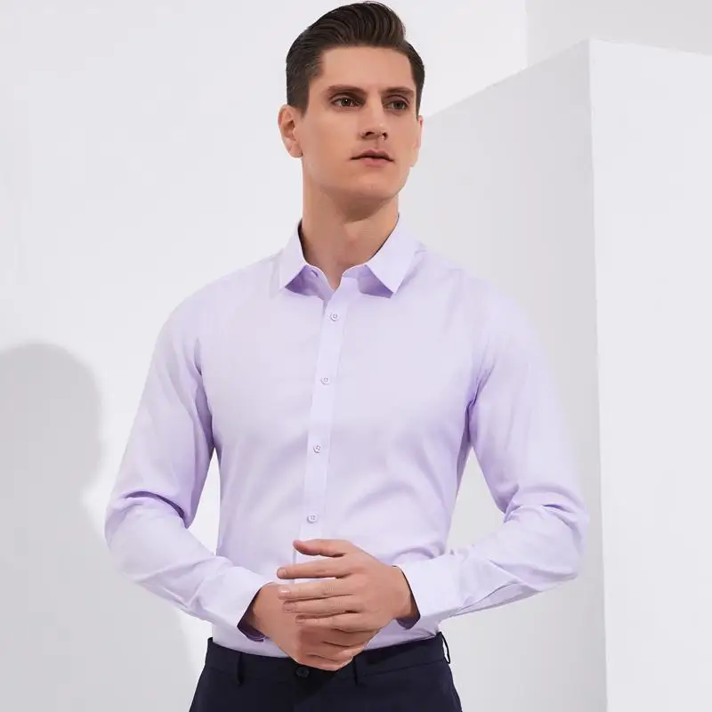 Men's Classic Plaid Striped Long Sleeve Dress Shirts Pocket-less Design Standard-fit Formal Business Office Casual Gingham Shirt
Men's Classic Plaid Striped Long Sleeve Dress Shirts Pocket-less Design Standard-fit Formal Business Office Casual Gingham Shirt