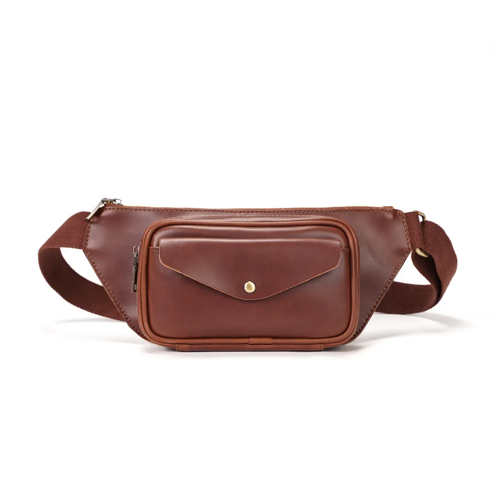 Winter 2020 retro men's small chest bag South Korean men's fashion men's small bag casual leather chest bag front bag 
Winter 2020 retro men's small chest bag South Korean men's fashion men's small bag casual leather chest bag front bag