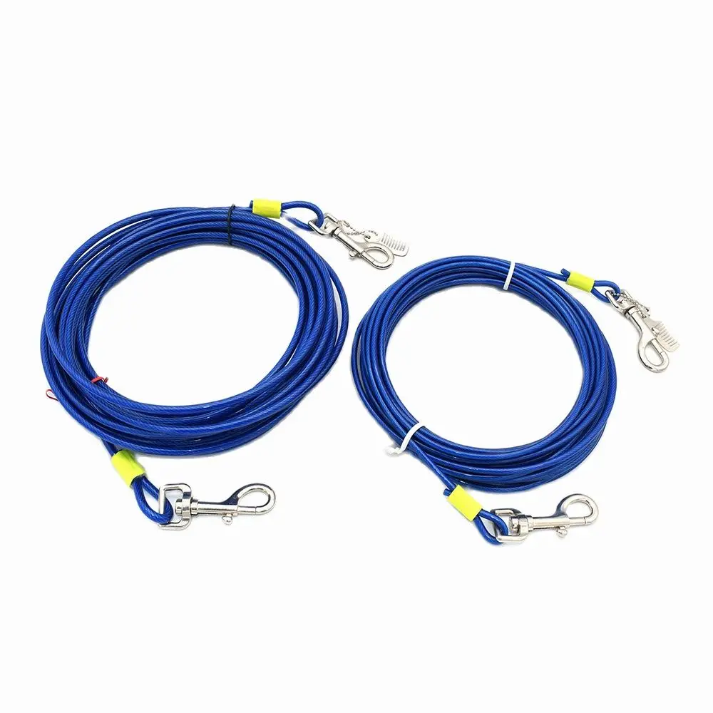 25/30ft tie-out cable for dogs Cable Lead Pet 75/120lbs with Tiny Comb Swivel clasp Drag leash rope for Camping or the Garden
25/30ft tie-out cable for dogs Cable Lead Pet 75/120lbs with Tiny Comb Swivel clasp Drag leash rope for Camping or the Garden