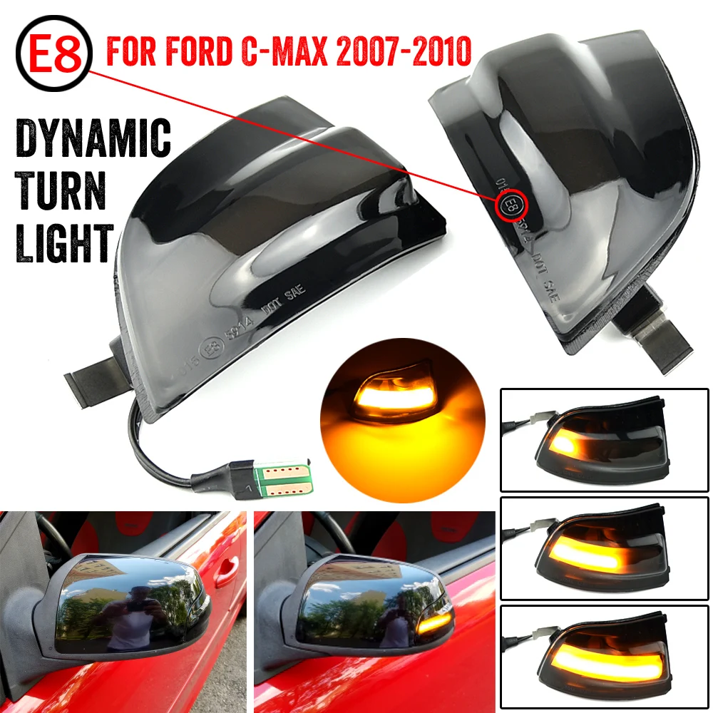 For FORD Focus 2 MK2 2004 - 2008 C-MAX Dynamic Turn Signal Light Car Rear View Mirror LED Indicator Blinker
For FORD Focus 2 MK2 2004 - 2008 C-MAX Dynamic Turn Signal Light Car Rear View Mirror LED Indicator Blinker