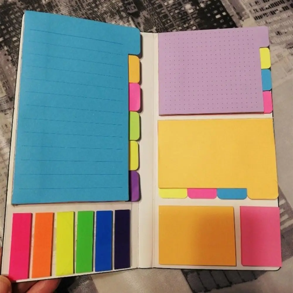 

Color Coding Tabbed Self Blanknote Notes Sticky Notes Easy To Post School/Office Stationery Office Planner Note Memo Rainbow