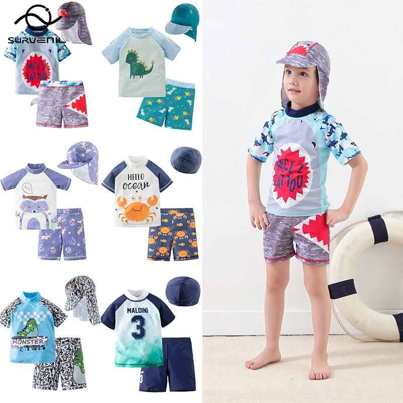 Baby Boy Swimwear with Cap 2021 New Surfing Wear Shark Children's Swimsuit Infant Toddler Kids Sunscreen Beach Bathing Suit
Baby Boy Swimwear with Cap 2021 New Surfing Wear Shark Children's Swimsuit Infant Toddler Kids Sunscreen Beach Bathing Suit