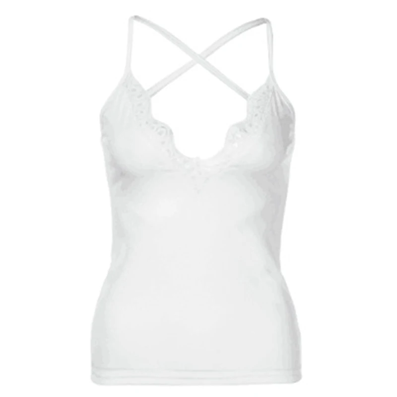 Women Camis Sexy Clubwear Deep V-neck Backless Lace Camis Tops Party Fashion Top Slim Black White Vest Camis Ladies
Women Camis Sexy Clubwear Deep V-neck Backless Lace Camis Tops Party Fashion Top Slim Black White Vest Camis Ladies