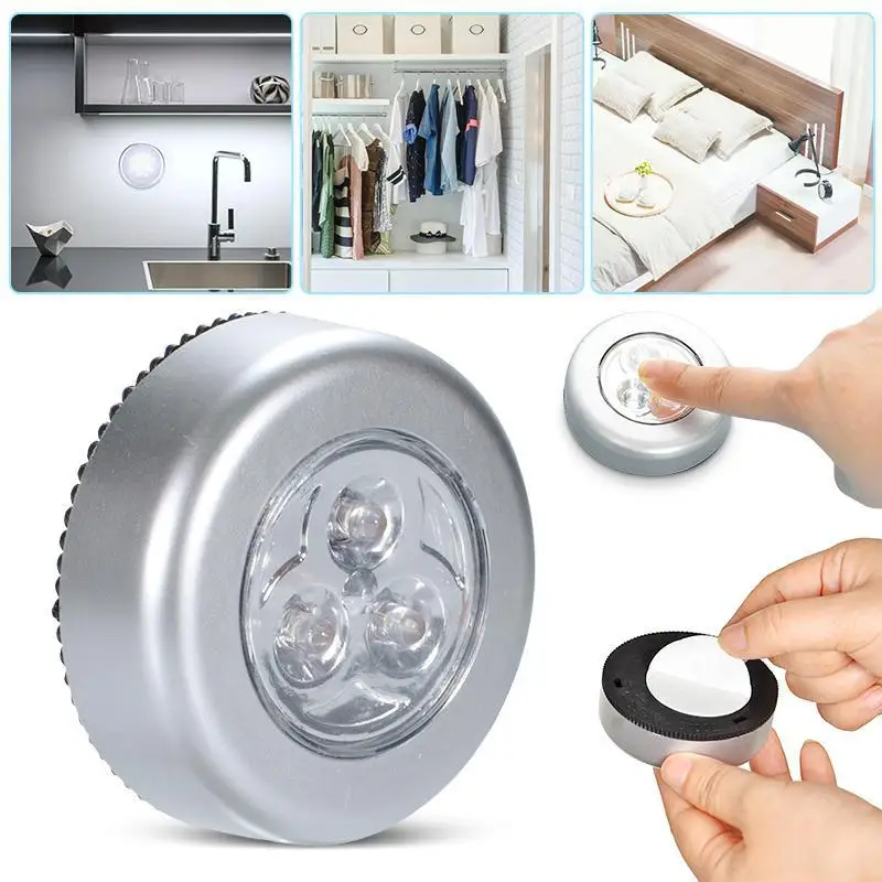 LED Wireless Night Light, Battery-powered Stick-on Tap Touch Lamp, Bedroom Cordless Touch Light for Closets
LED Wireless Night Light, Battery-powered Stick-on Tap Touch Lamp, Bedroom Cordless Touch Light for Closets