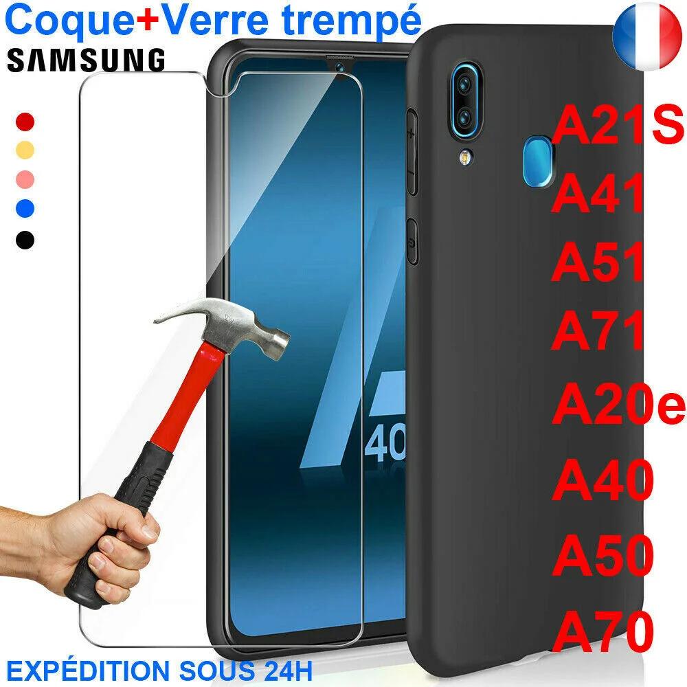 Coque Housse AntiChoc Case Noir+ Film Verre Trempé For Samsung A70 A50 A40 A20e A10
Coque Housse AntiChoc Case Noir+ Film Verre Trempé For Samsung A70 A50 A40 A20e A10