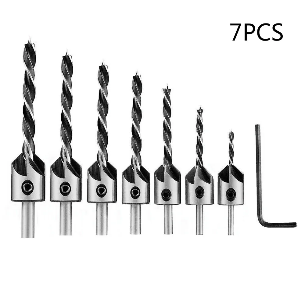 4PCS/7PCS Countersink Drill Bit Set Woodworking High Speed Steel Carpentry Reamer Plastic Wood DIY with Hex Key Wrench HSS
4PCS/7PCS Countersink Drill Bit Set Woodworking High Speed Steel Carpentry Reamer Plastic Wood DIY with Hex Key Wrench HSS