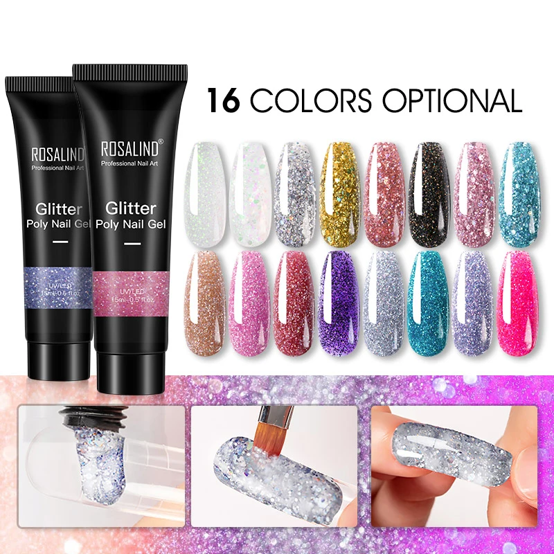 Glitter Poly Nail Gel Builder 15ML Soak Off Nails Art Design Semi Permanent Gel Lacquer Pure Colors All For Manicure 16 Colors
Glitter Poly Nail Gel Builder 15ML Soak Off Nails Art Design Semi Permanent Gel Lacquer Pure Colors All For Manicure 16 Colors