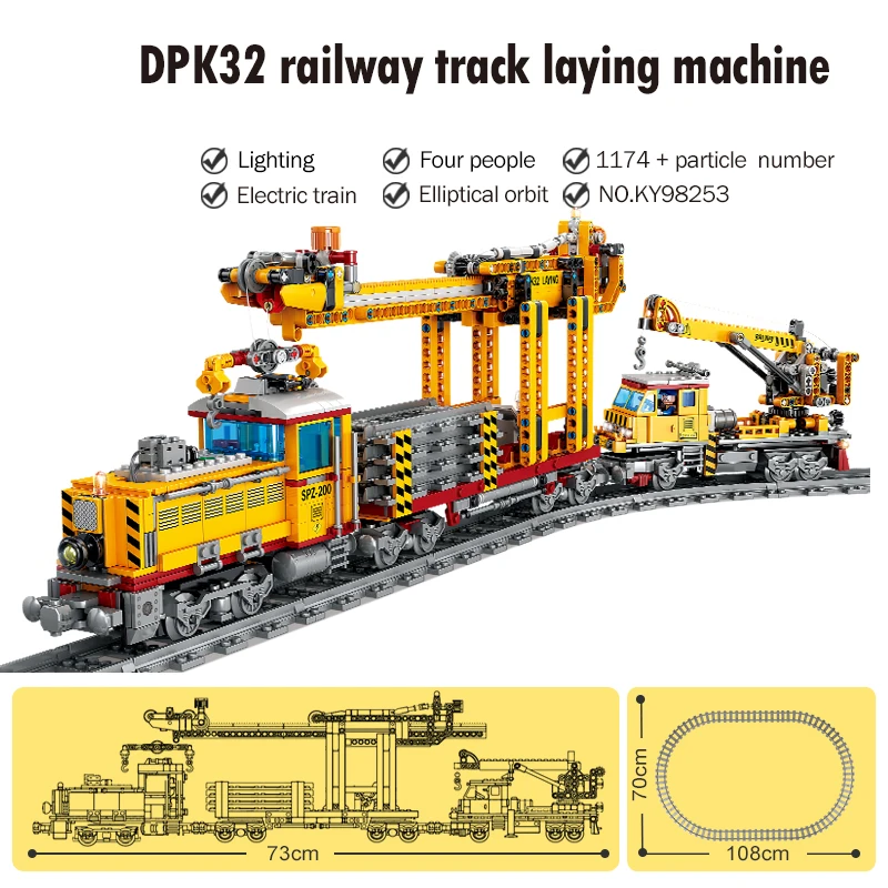 Original KAZI electric rail city train building block model with light and sound children assembled boy toy birthday gift
Original KAZI electric rail city train building block model with light and sound children assembled boy toy birthday gift