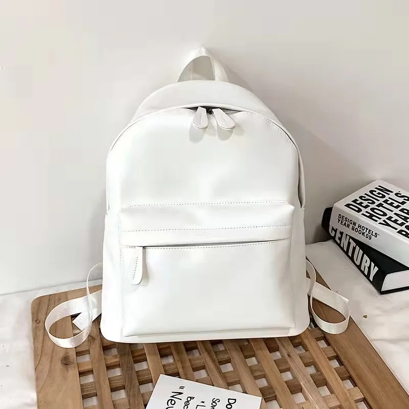 New Female PU Soft Leather Backpack INS Simple Solid Color Large Capacity Collegiate Style Student Schoolbag
New Female PU Soft Leather Backpack INS Simple Solid Color Large Capacity Collegiate Style Student Schoolbag