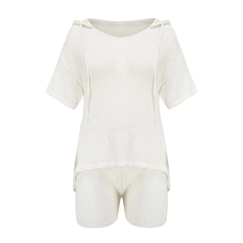 Hooded Loose Sweater Casual Suit Two Pieces Set European and American Style Women's Fashion Sweater Set
Hooded Loose Sweater Casual Suit Two Pieces Set European and American Style Women's Fashion Sweater Set