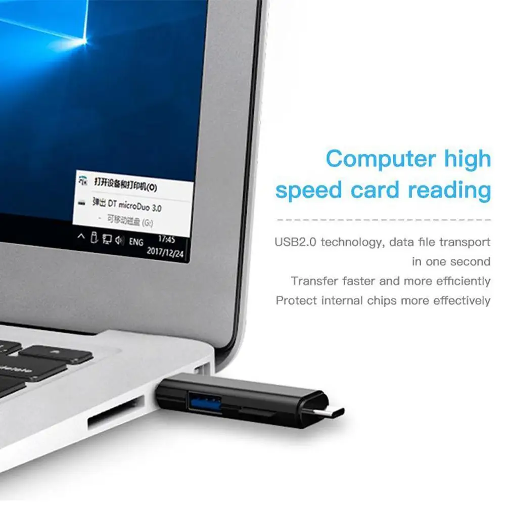 5 in 1 USB 3.0 Type C / USB / Micro USB SD TF Memory Card Reader OTG Adapter For Micro / Usb / Type-c / TF
5 in 1 USB 3.0 Type C / USB / Micro USB SD TF Memory Card Reader OTG Adapter For Micro / Usb / Type-c / TF