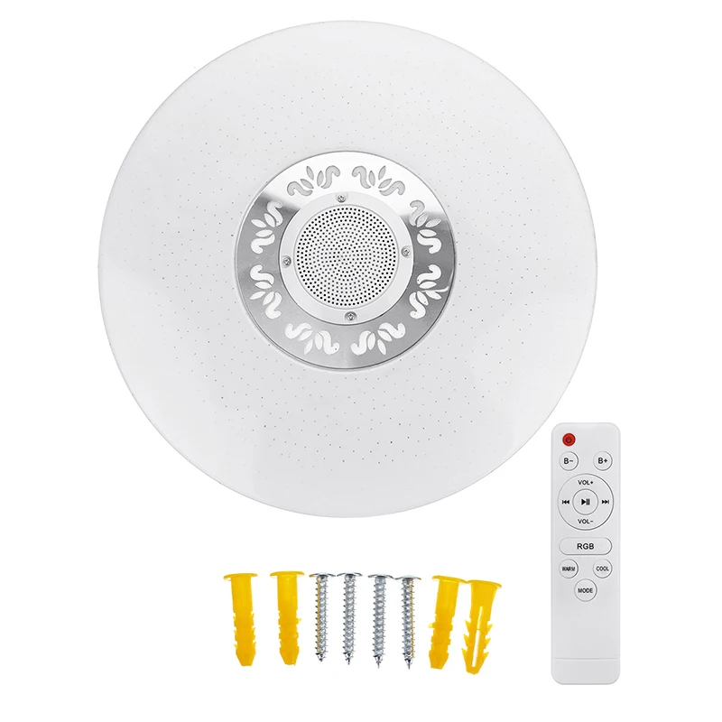 36W Modern RGB Dimmable Music Ceiling Lights Remote&APP Control Smart LED Ceiling Lamp bluetooth Speaker Home Lighting Fixture
36W Modern RGB Dimmable Music Ceiling Lights Remote&APP Control Smart LED Ceiling Lamp bluetooth Speaker Home Lighting Fixture