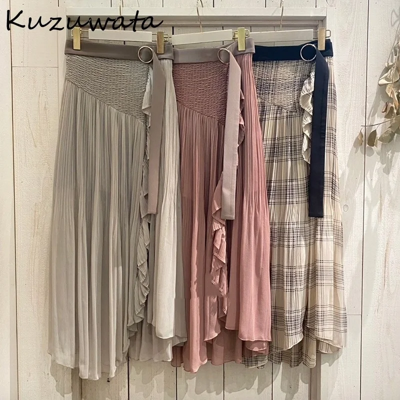 Hip Waist High A Line Skirt Women Draped Design Plaid Striped Split Jupe Femme Spring Summer 2021 New Outwear Faldas
Hip Waist High A Line Skirt Women Draped Design Plaid Striped Split Jupe Femme Spring Summer 2021 New Outwear Faldas