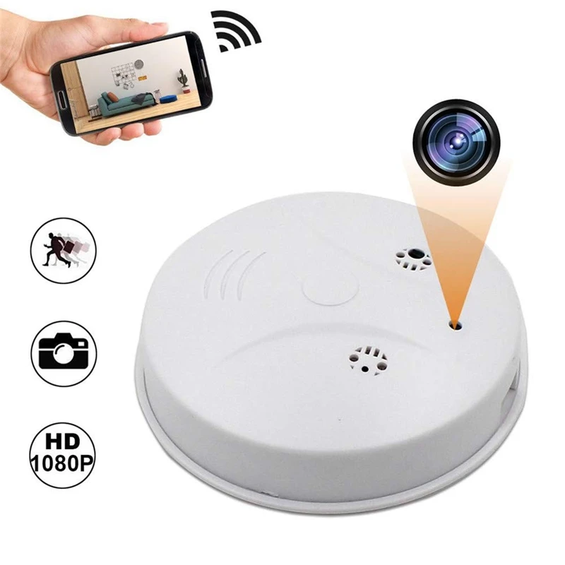 Home Security Wireless 1080P HD WiFi Smoke Detector mini camera with night vision
Home Security Wireless 1080P HD WiFi Smoke Detector mini camera with night vision